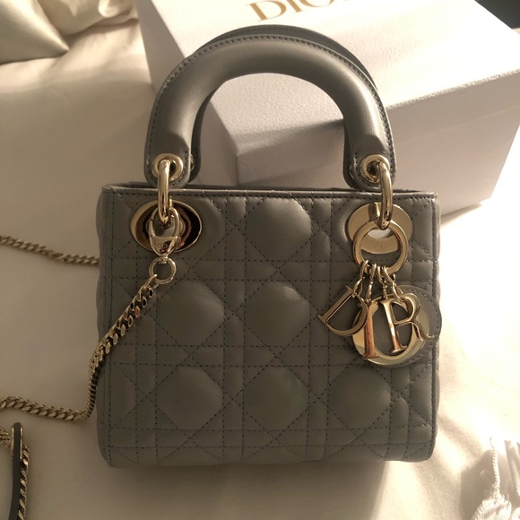 Mini Lady Dior - Opaline Grey NEW FULL SET - Picture 3 of 8